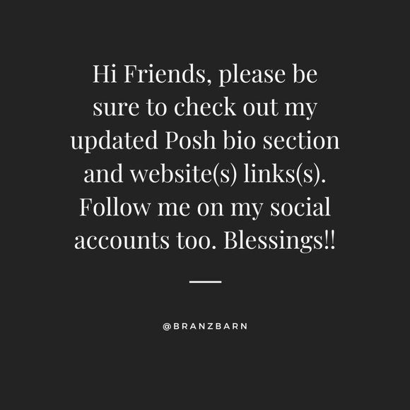 Check out my Posh bio and website(s) link(s). Follow me on my social accounts! - Picture 1 of 1